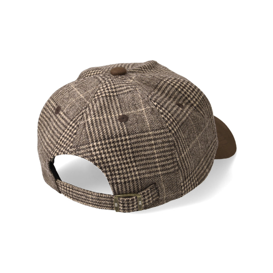 SEA LOGO SUEDE CHECK CAP / BROWN