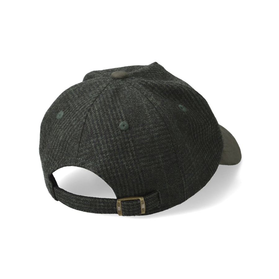 SEA LOGO SUEDE CHECK CAP / GREEN