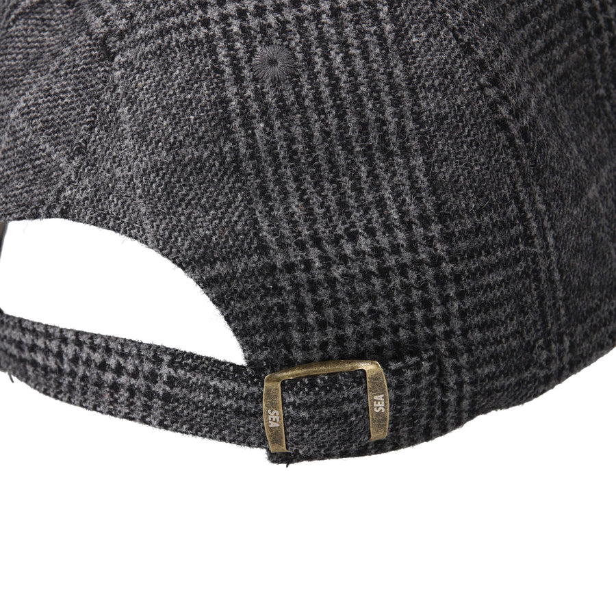 SEA LOGO SUEDE CHECK CAP / NAVY