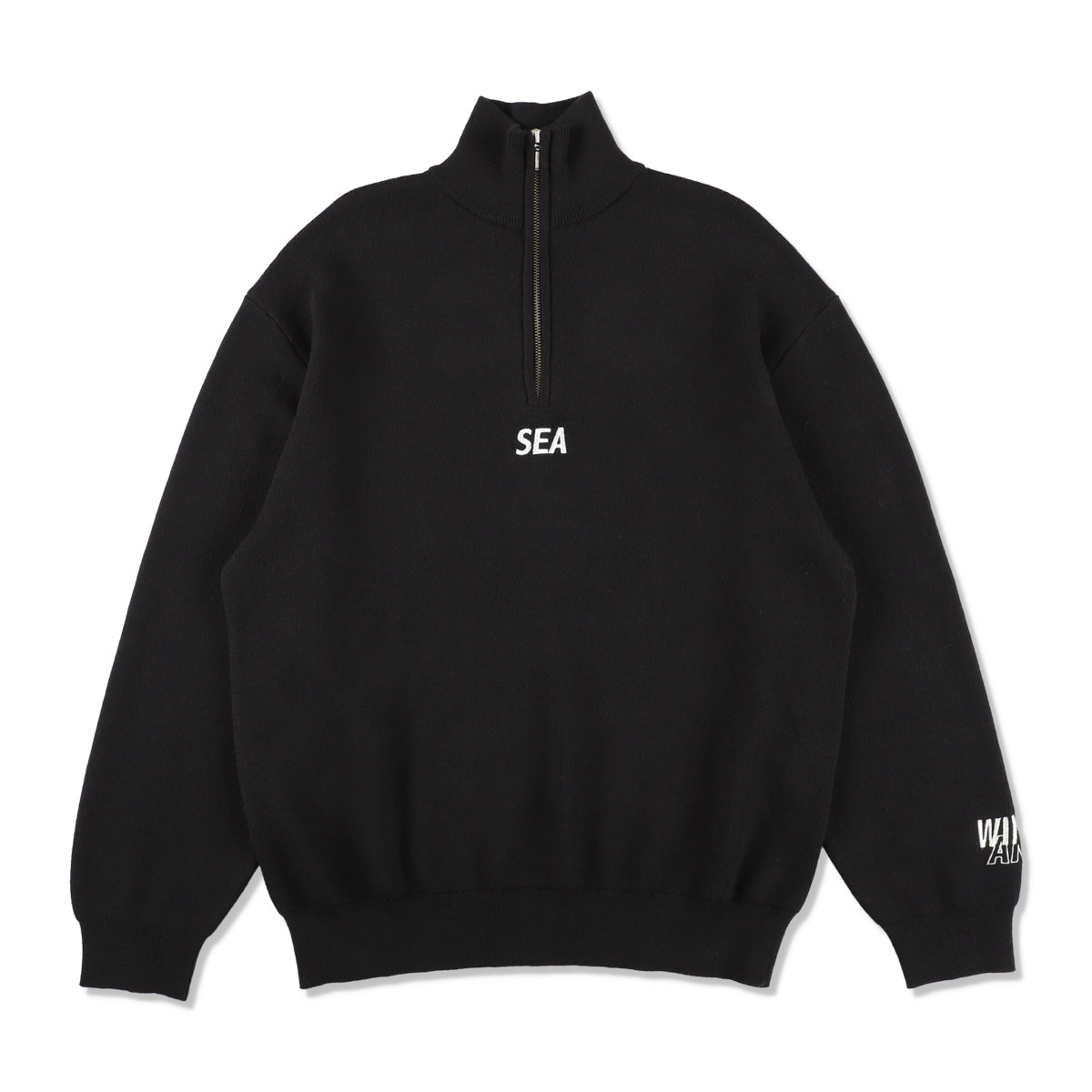 HALF ZIP COTTON CASHMERE KNIT