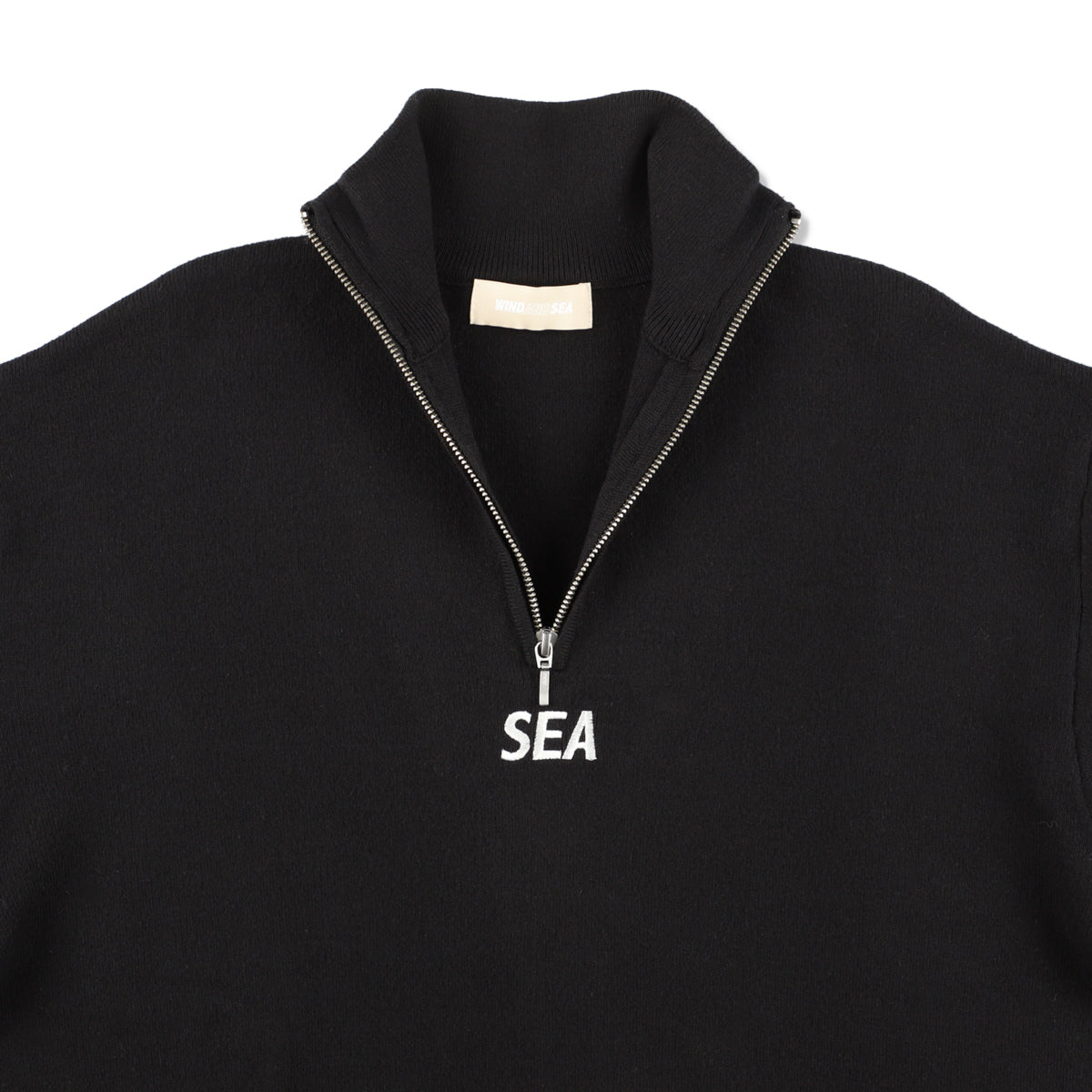 HALF ZIP COTTON CASHMERE KNIT