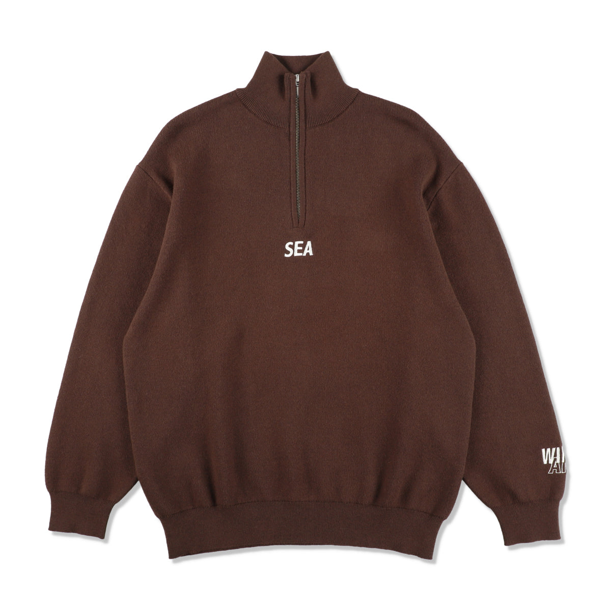 HALF ZIP COTTON CASHMERE KNIT