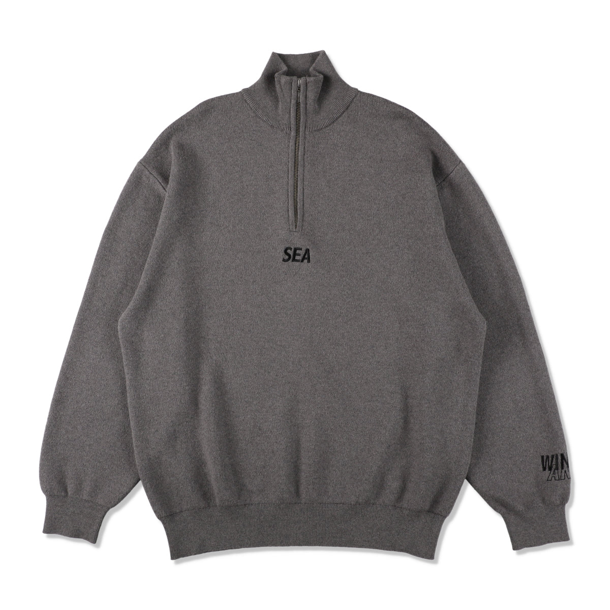 HALF ZIP COTTON CASHMERE KNIT