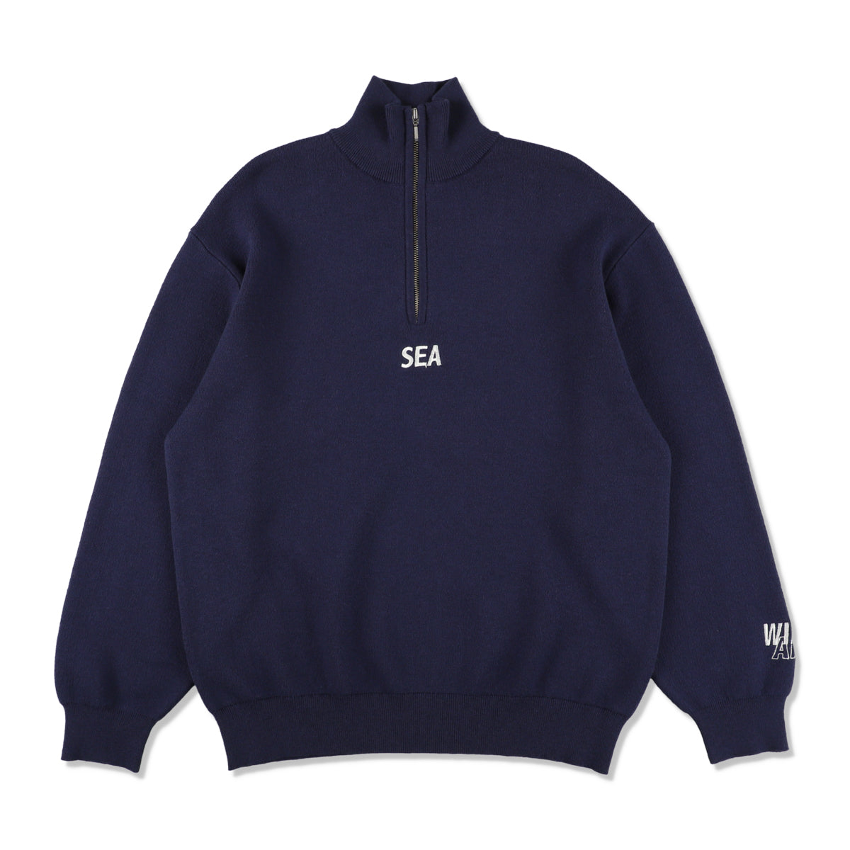 HALF ZIP COTTON CASHMERE KNIT