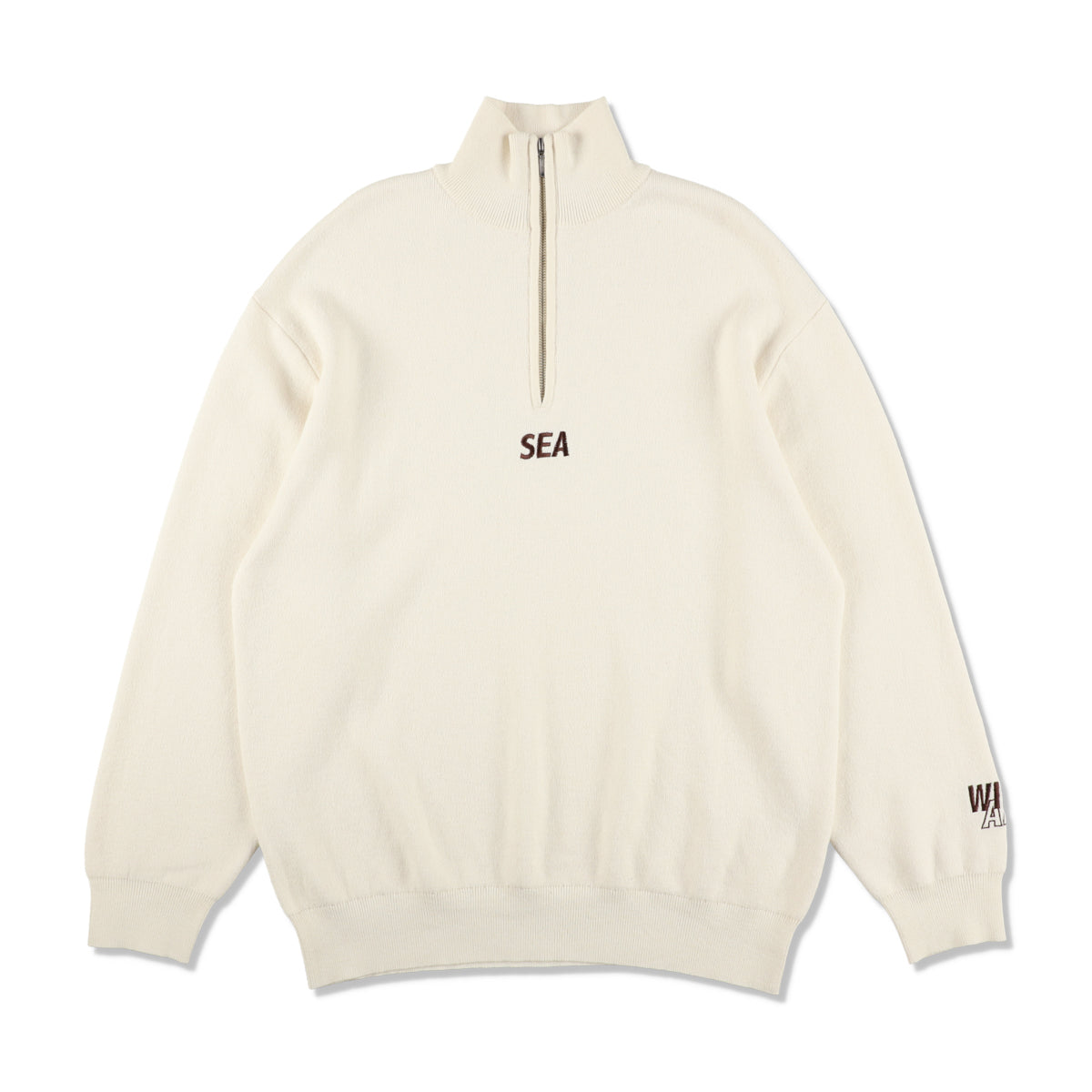 HALF ZIP COTTON CASHMERE KNIT