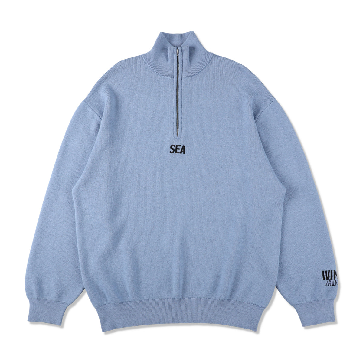 HALF ZIP COTTON CASHMERE KNIT