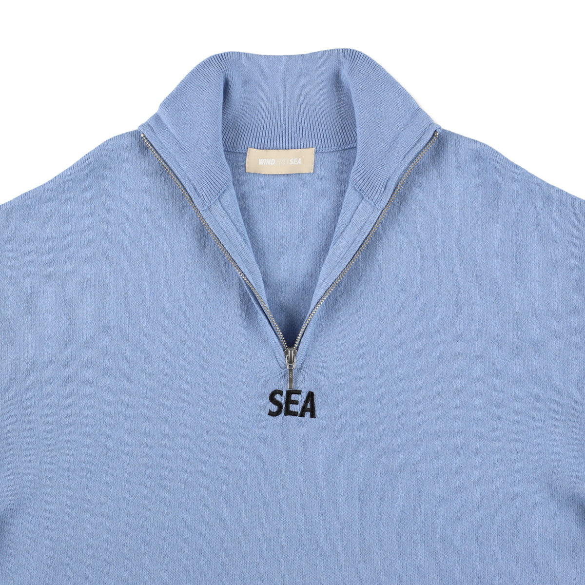 HALF ZIP COTTON CASHMERE KNIT