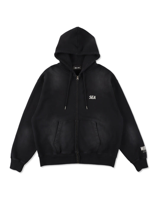 SULFUR DYEING LOGO ZIP SWEATSHIRT
