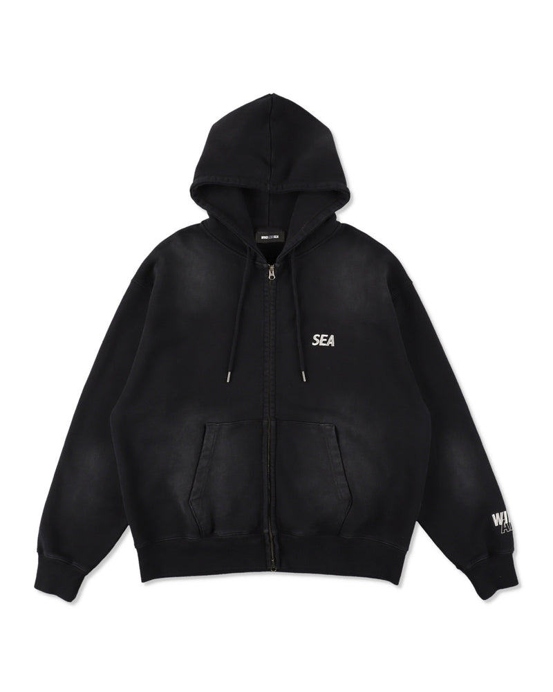 SULFUR DYEING LOGO ZIP SWEATSHIRT