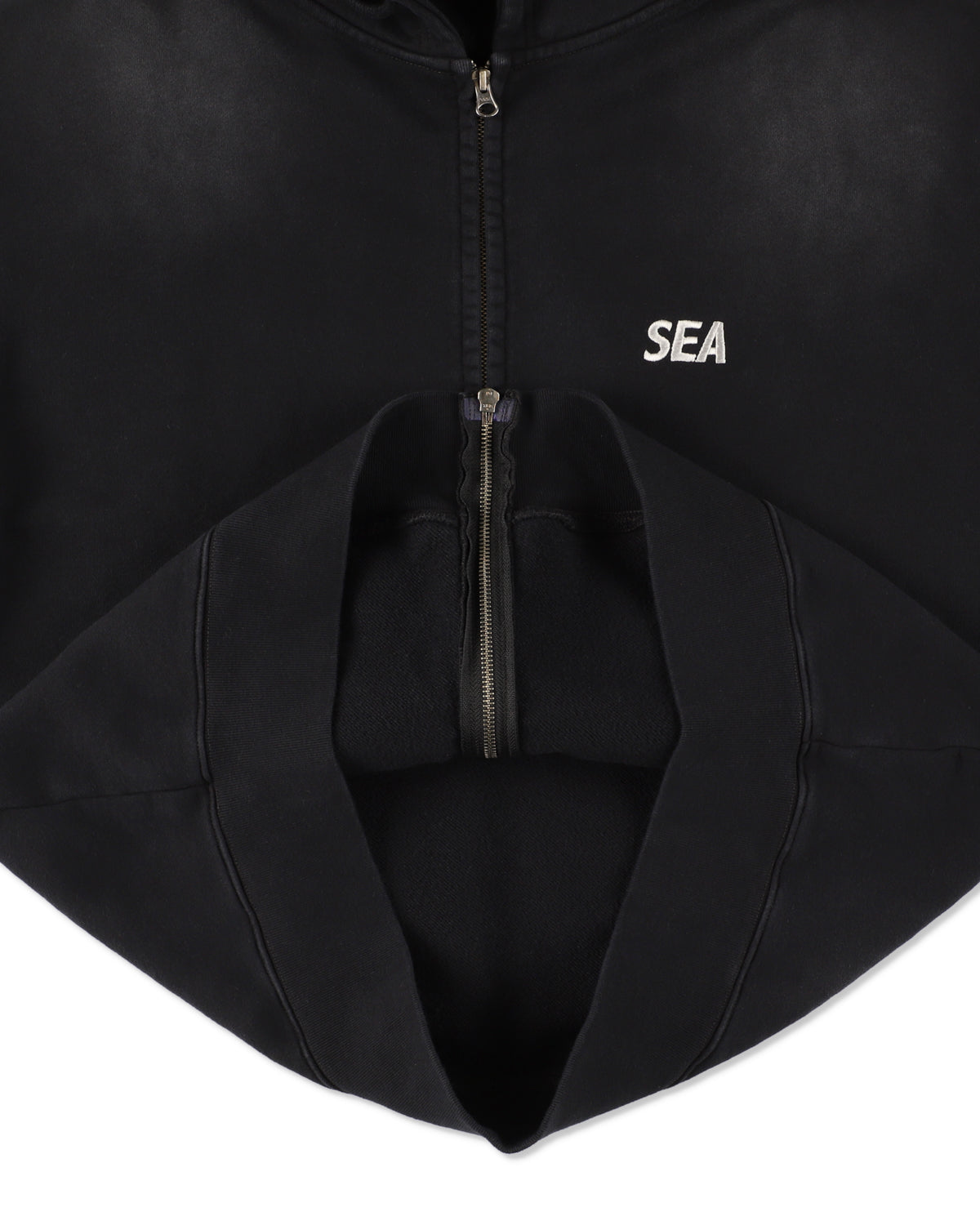 SULFUR DYEING LOGO ZIP SWEATSHIRT