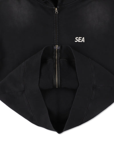 SULFUR DYEING LOGO ZIP SWEATSHIRT
