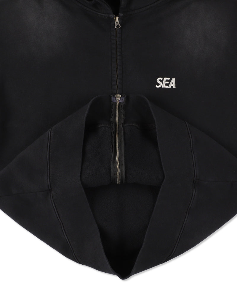 SULFUR DYEING LOGO ZIP SWEATSHIRT