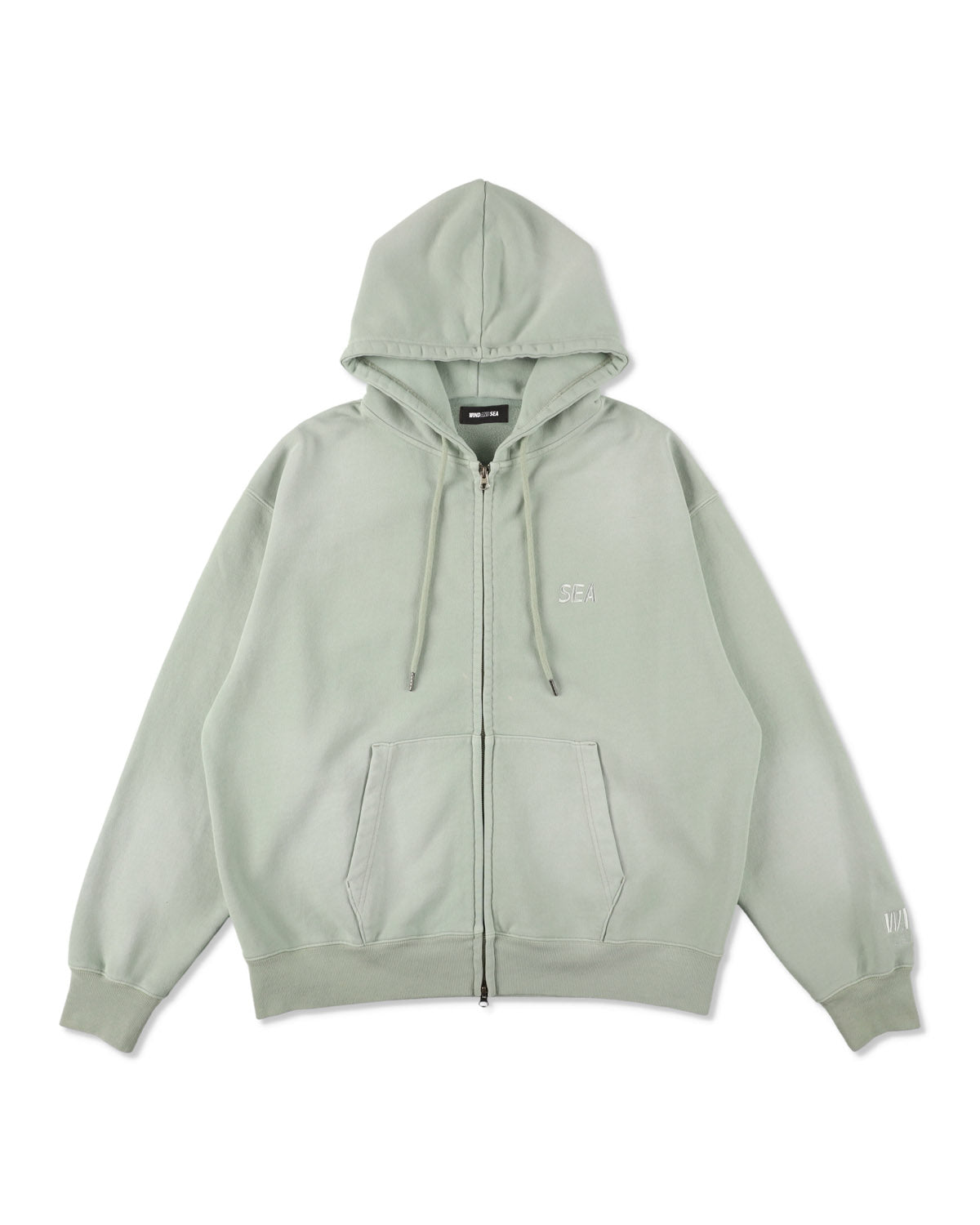 SULFUR DYEING LOGO ZIP SWEATSHIRT