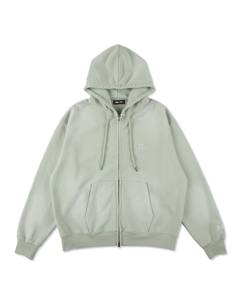 SULFUR DYEING LOGO ZIP SWEATSHIRT