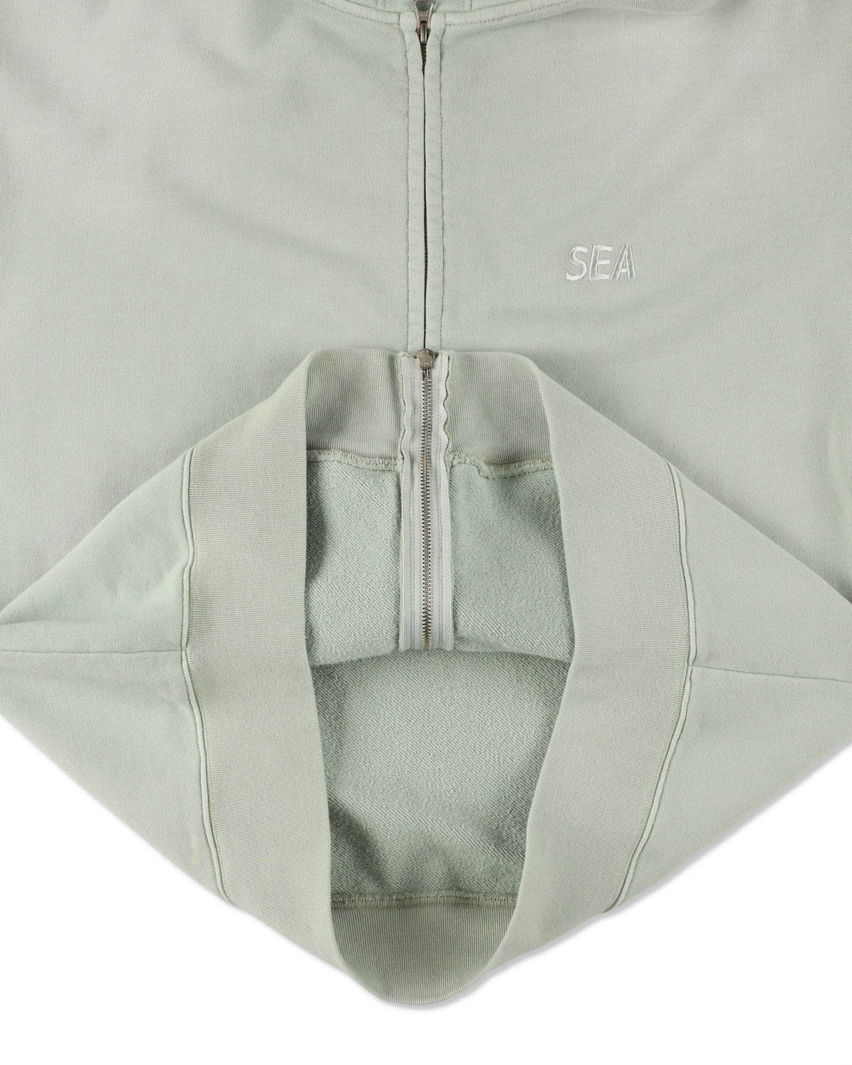 SULFUR DYEING LOGO ZIP SWEATSHIRT