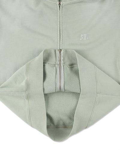 SULFUR DYEING LOGO ZIP SWEATSHIRT