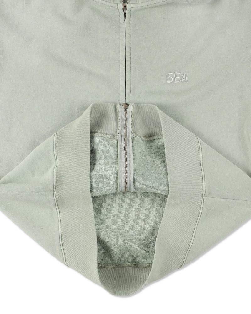 SULFUR DYEING LOGO ZIP SWEATSHIRT