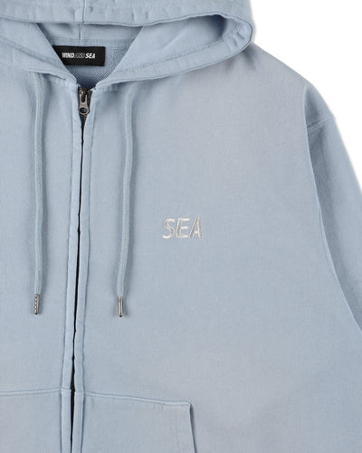 SULFUR DYEING LOGO ZIP SWEATSHIRT