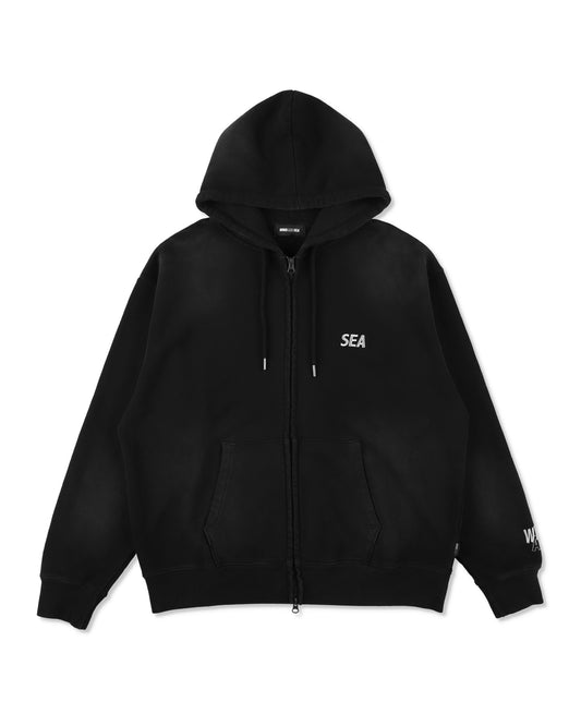 SULFUR DYEING LOGO ZIP SWEATSHIRT