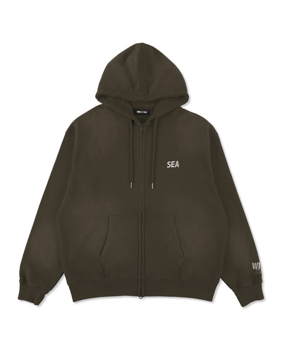 SULFUR DYEING LOGO ZIP SWEATSHIRT