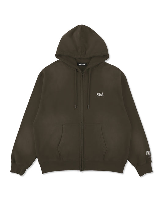 SULFUR DYEING LOGO ZIP SWEATSHIRT
