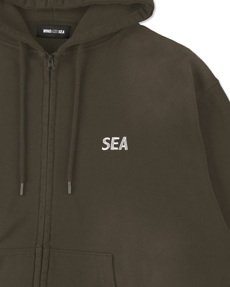 SULFUR DYEING LOGO ZIP SWEATSHIRT