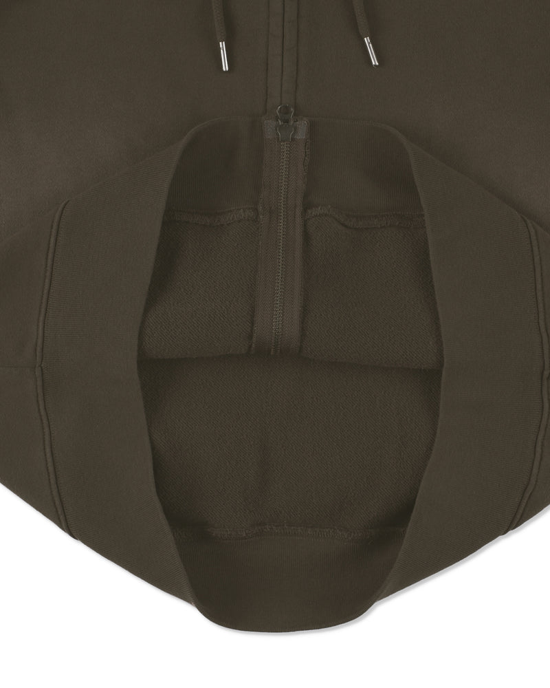 SULFUR DYEING LOGO ZIP SWEATSHIRT