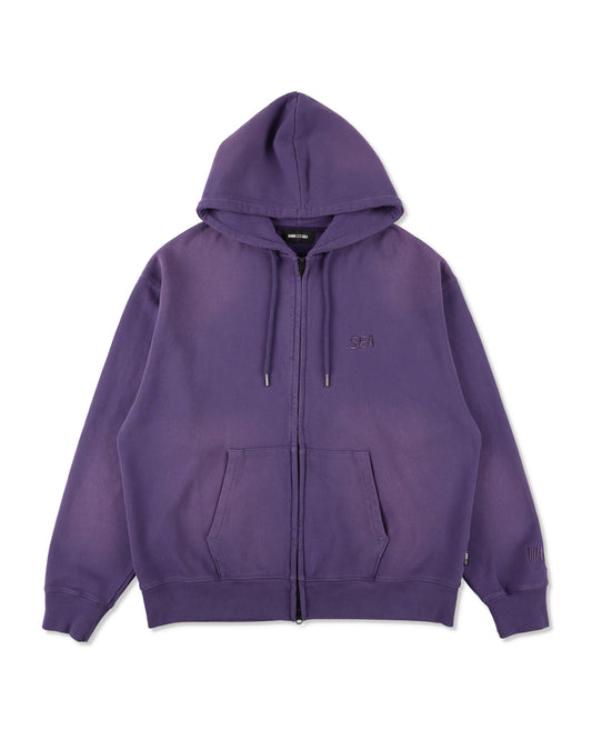 SULFUR DYEING LOGO ZIP SWEATSHIRT