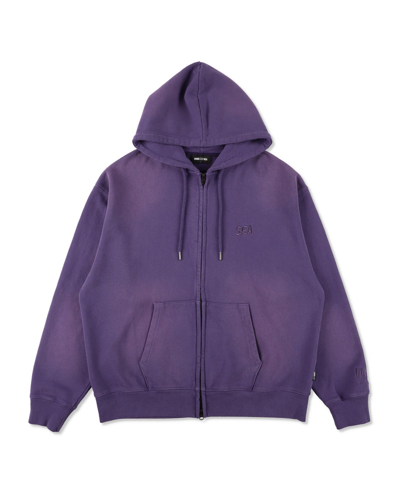 SULFUR DYEING LOGO ZIP SWEATSHIRT