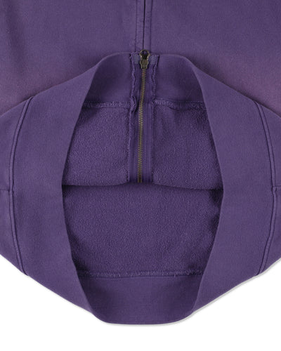 SULFUR DYEING LOGO ZIP SWEATSHIRT