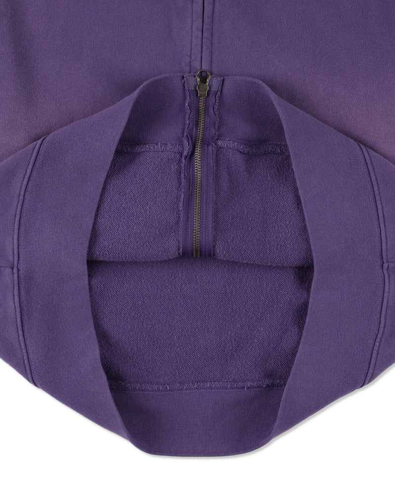 SULFUR DYEING LOGO ZIP SWEATSHIRT