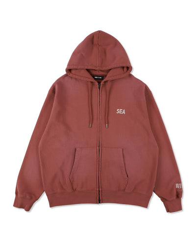 SULFUR DYEING LOGO ZIP SWEATSHIRT