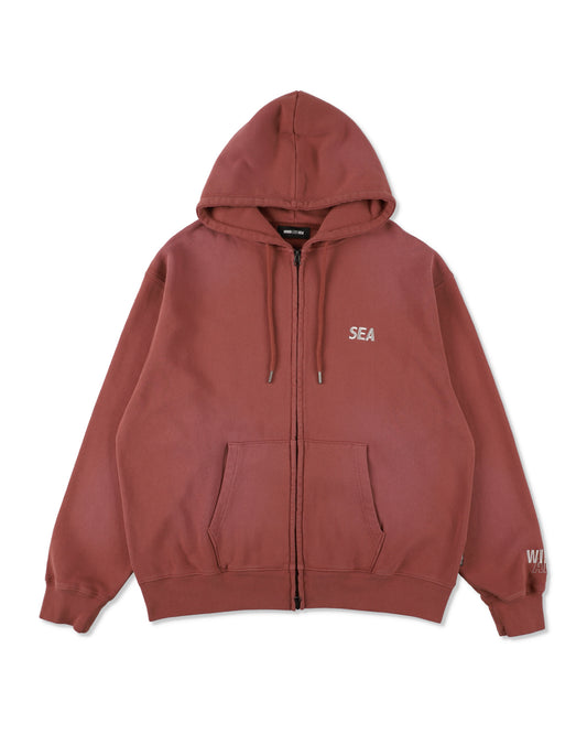 SULFUR DYEING LOGO ZIP SWEATSHIRT