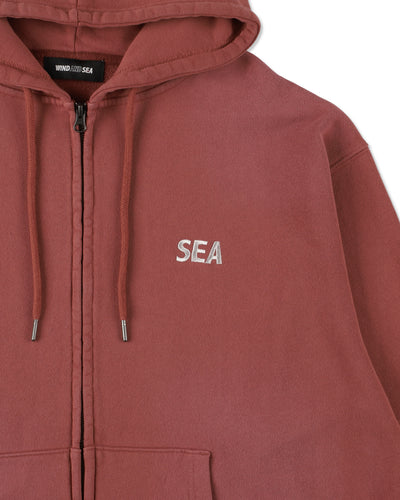 SULFUR DYEING LOGO ZIP SWEATSHIRT