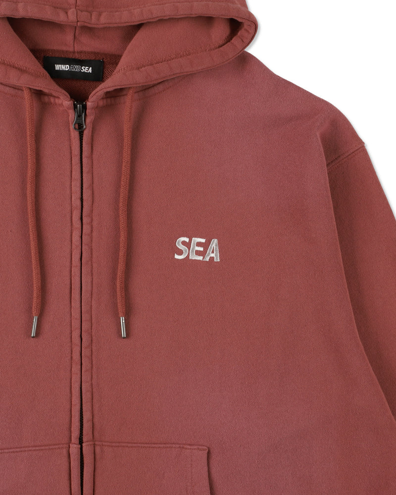 SULFUR DYEING LOGO ZIP SWEATSHIRT