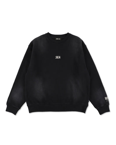 SULFUR DYEING LOGO CREWNECK SWEATSHIRT