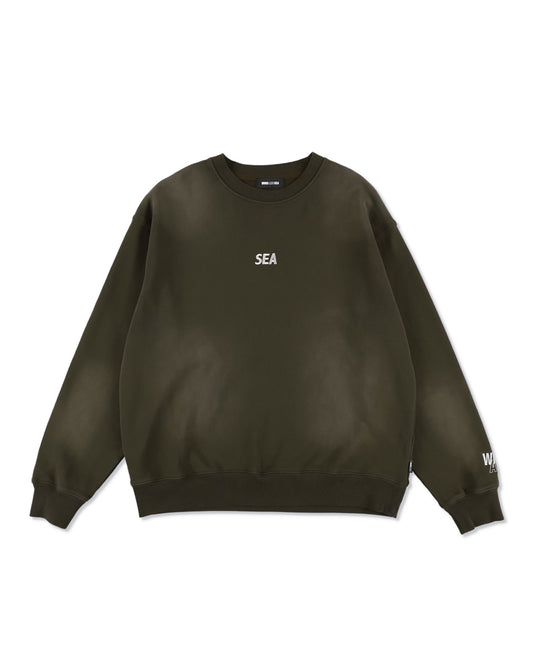 SULFUR DYEING LOGO CREWNECK SWEATSHIRT