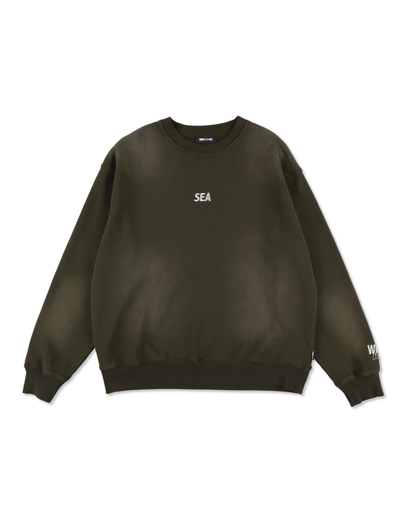 SULFUR DYEING LOGO CREWNECK SWEATSHIRT