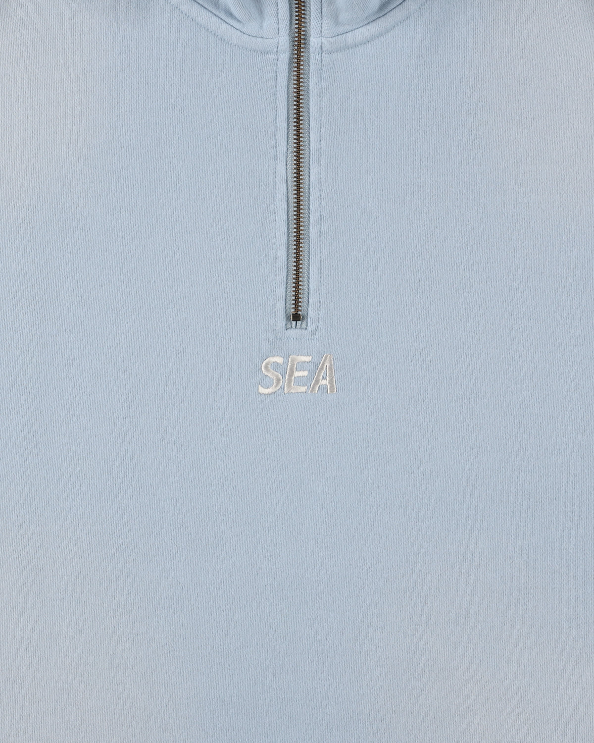 SULFUR DYEING LOGO HALF ZIP SWEATSHIRT