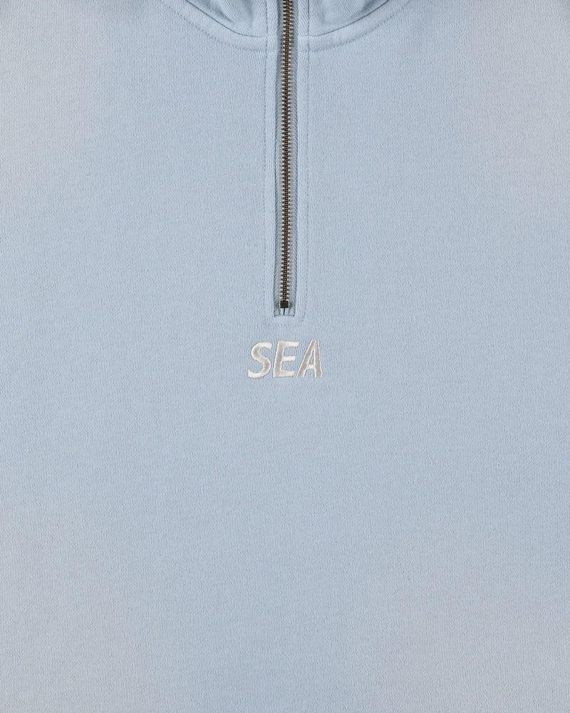 SULFUR DYEING LOGO HALF ZIP SWEATSHIRT