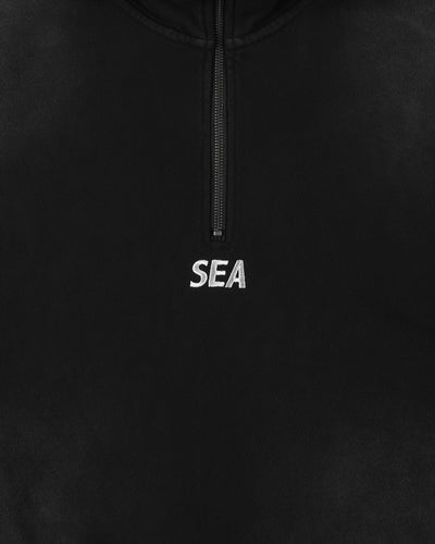 SULFUR DYEING LOGO HALF ZIP SWEATSHIRT