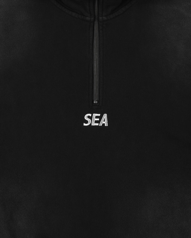 SULFUR DYEING LOGO HALF ZIP SWEATSHIRT