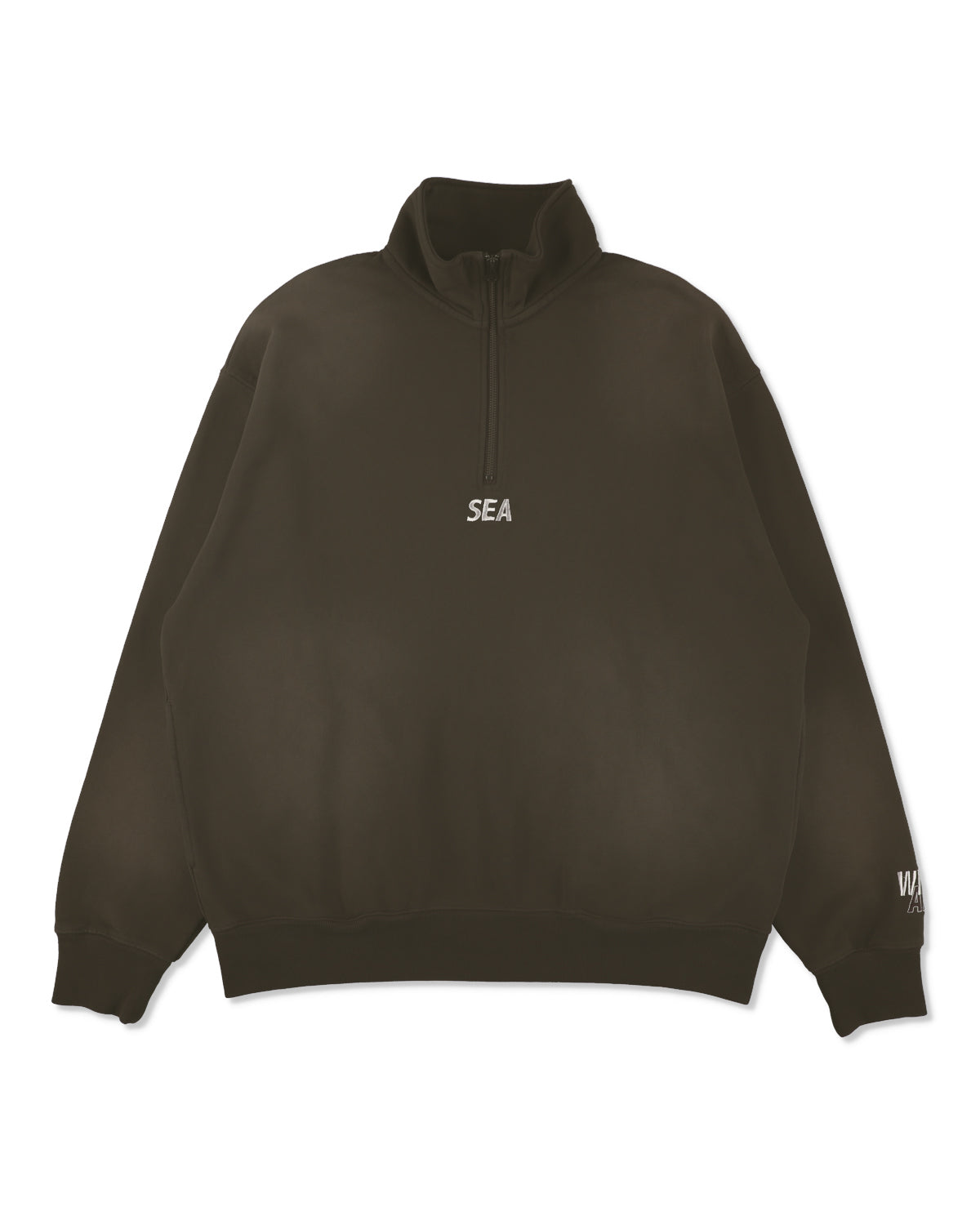 SULFUR DYEING LOGO HALF ZIP SWEATSHIRT