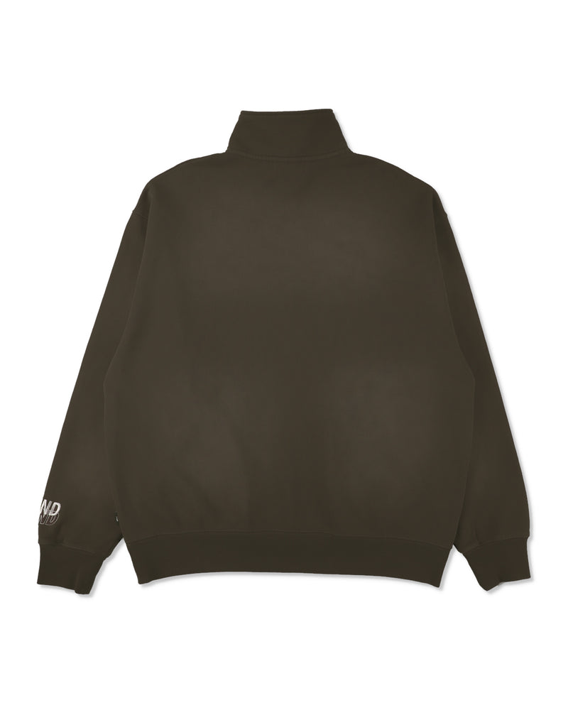 SULFUR DYEING LOGO HALF ZIP SWEATSHIRT