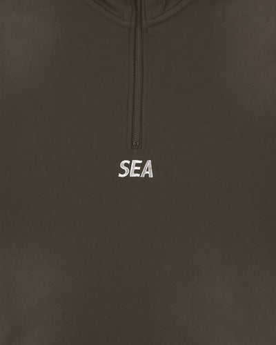 SULFUR DYEING LOGO HALF ZIP SWEATSHIRT