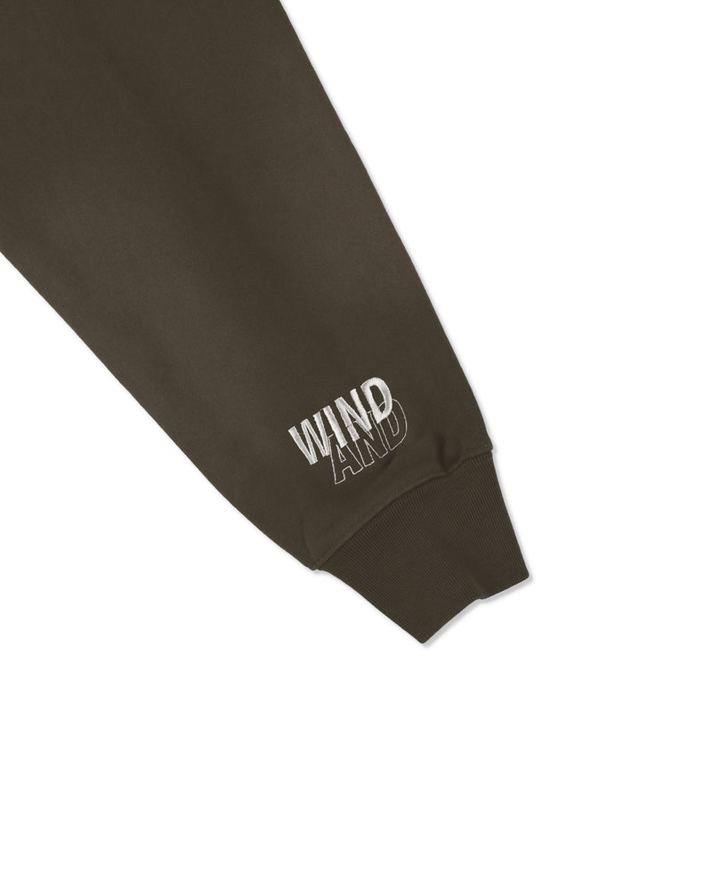 SULFUR DYEING LOGO HALF ZIP SWEATSHIRT