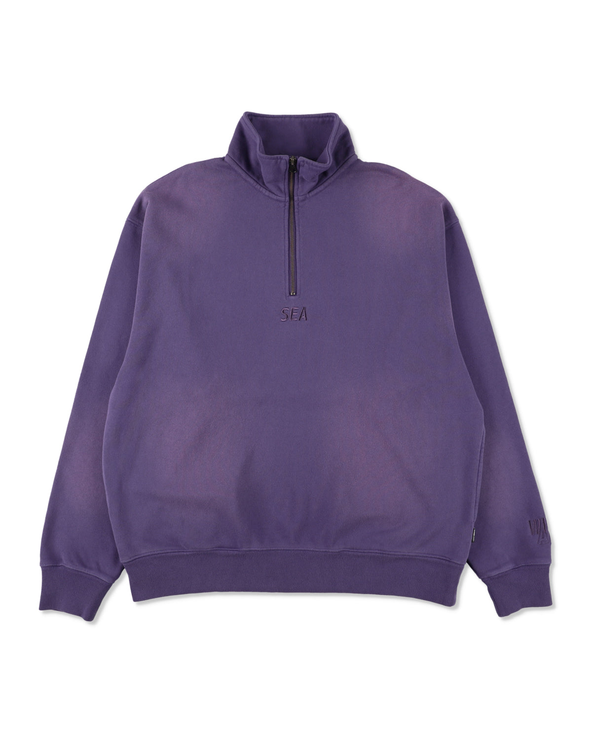 SULFUR DYEING LOGO HALF ZIP SWEATSHIRT
