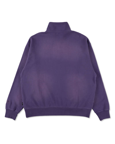 SULFUR DYEING LOGO HALF ZIP SWEATSHIRT