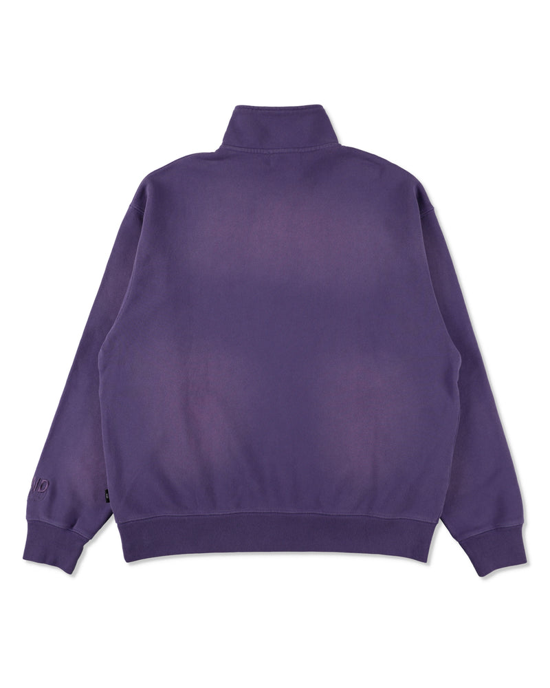SULFUR DYEING LOGO HALF ZIP SWEATSHIRT