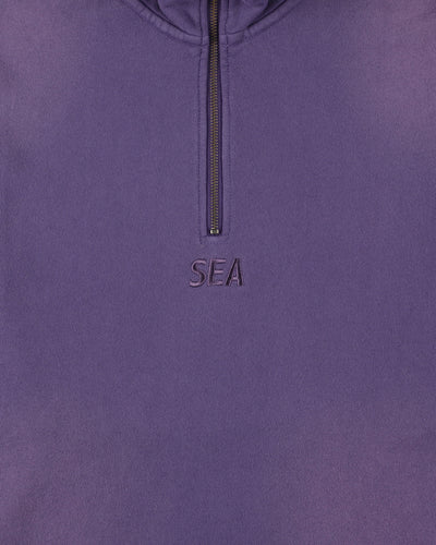 SULFUR DYEING LOGO HALF ZIP SWEATSHIRT